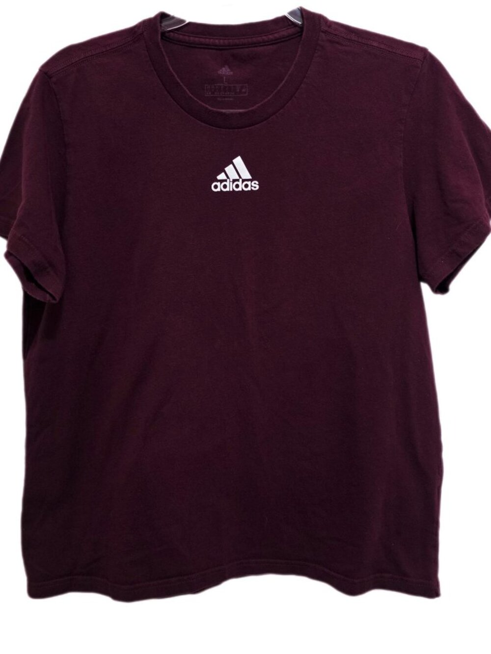 1481 adidas Vintage Center Logo Short Sleeve Tee Sz.L Womens